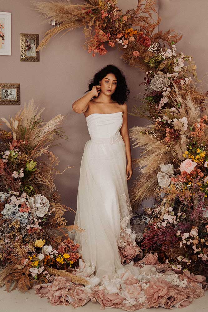 Dried Flower Installation Creative Art Project